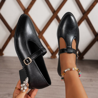 OrthoCare Women's Pointed Toe Buckle Shoes