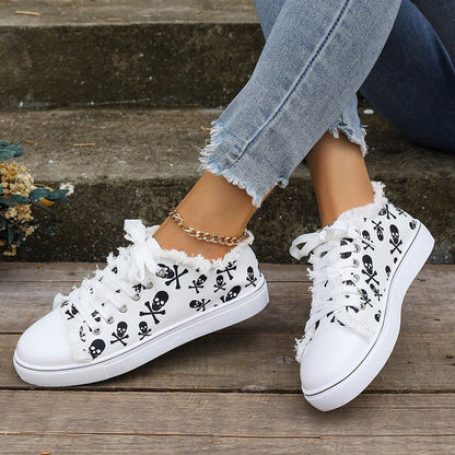 OrthoCare Unique And Stylish White Graffiti Hip-Hop Sneakers