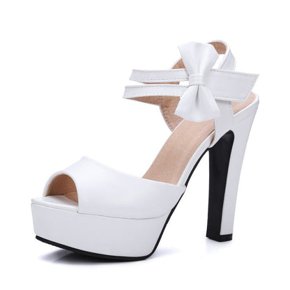Madalena | Bow-Strap Platform Orthopedic High-Heel Sandals