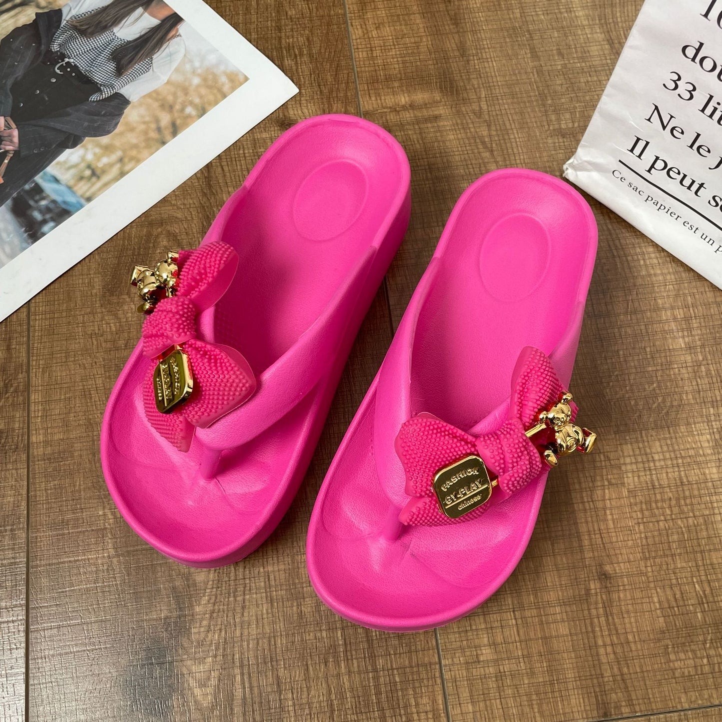 Illyria | Women’s Orthopedic Flower Accent Comfort Slides