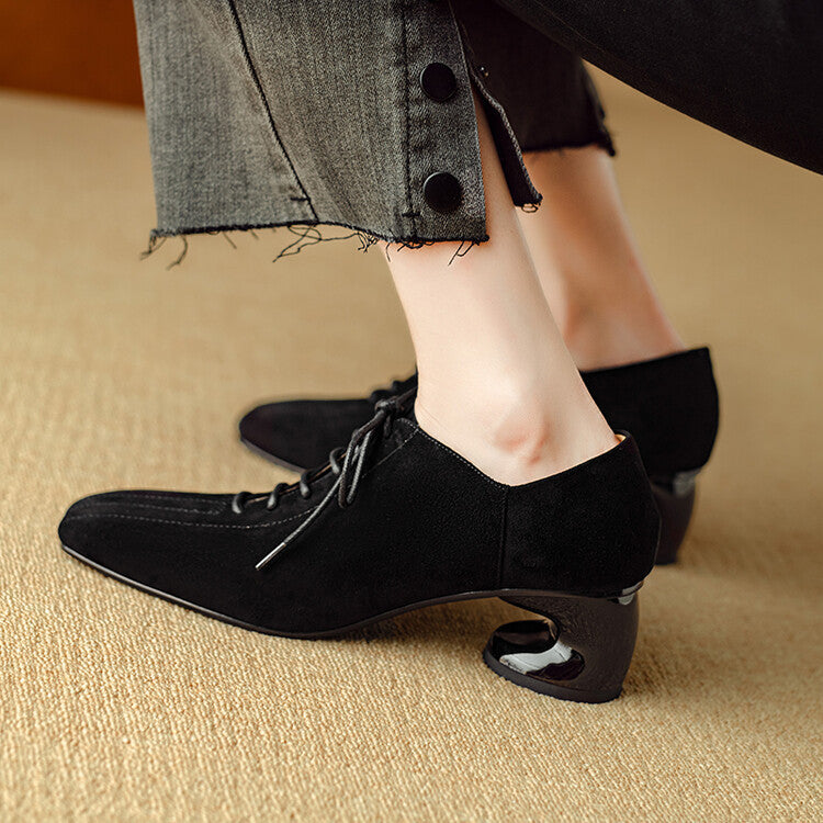 OrthoCare Chunky Sheepskin Pumps - Retro Style