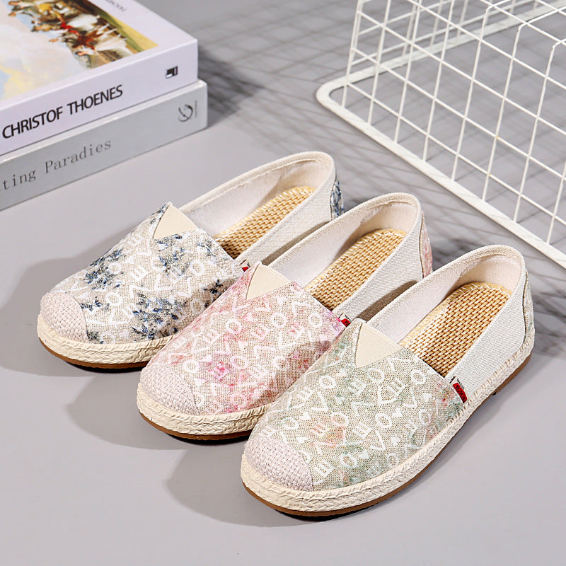 Orthopedic Printed Canvas Slip-On Shoes – Lightweight Breathable Everyday Flats