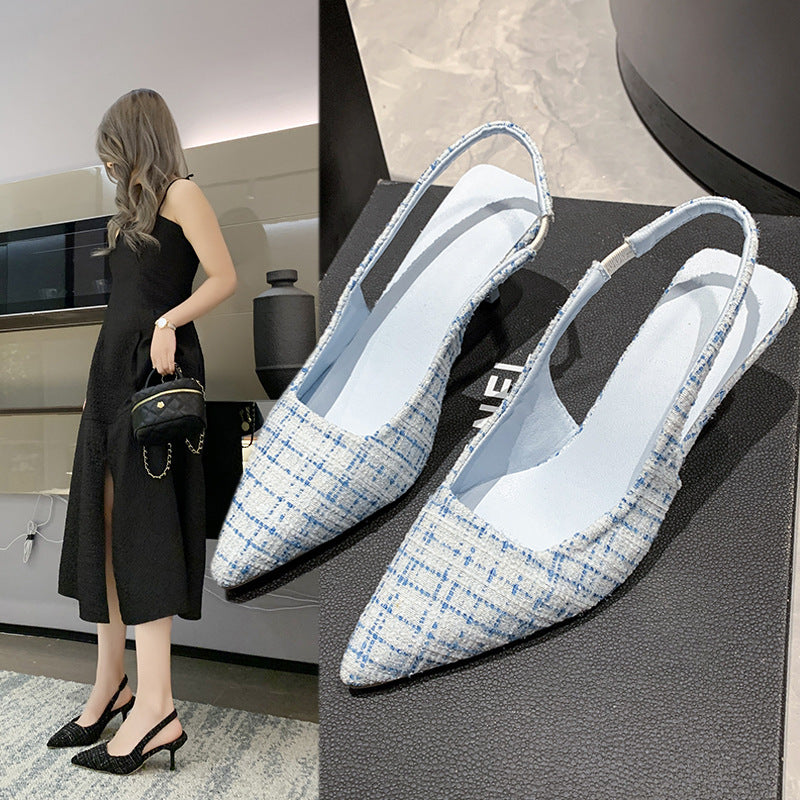 Tinsley | Women’s Orthopedic Woven Pointed Toe Slingback Heels