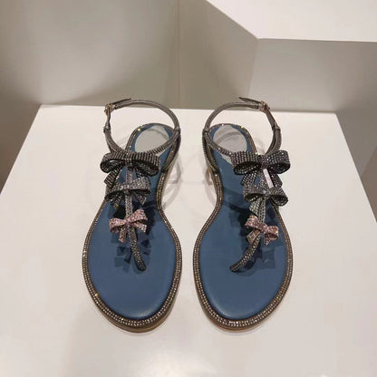 Thessaly | Women’s Orthopedic Rhinestone Butterfly Toe Ring Sandals