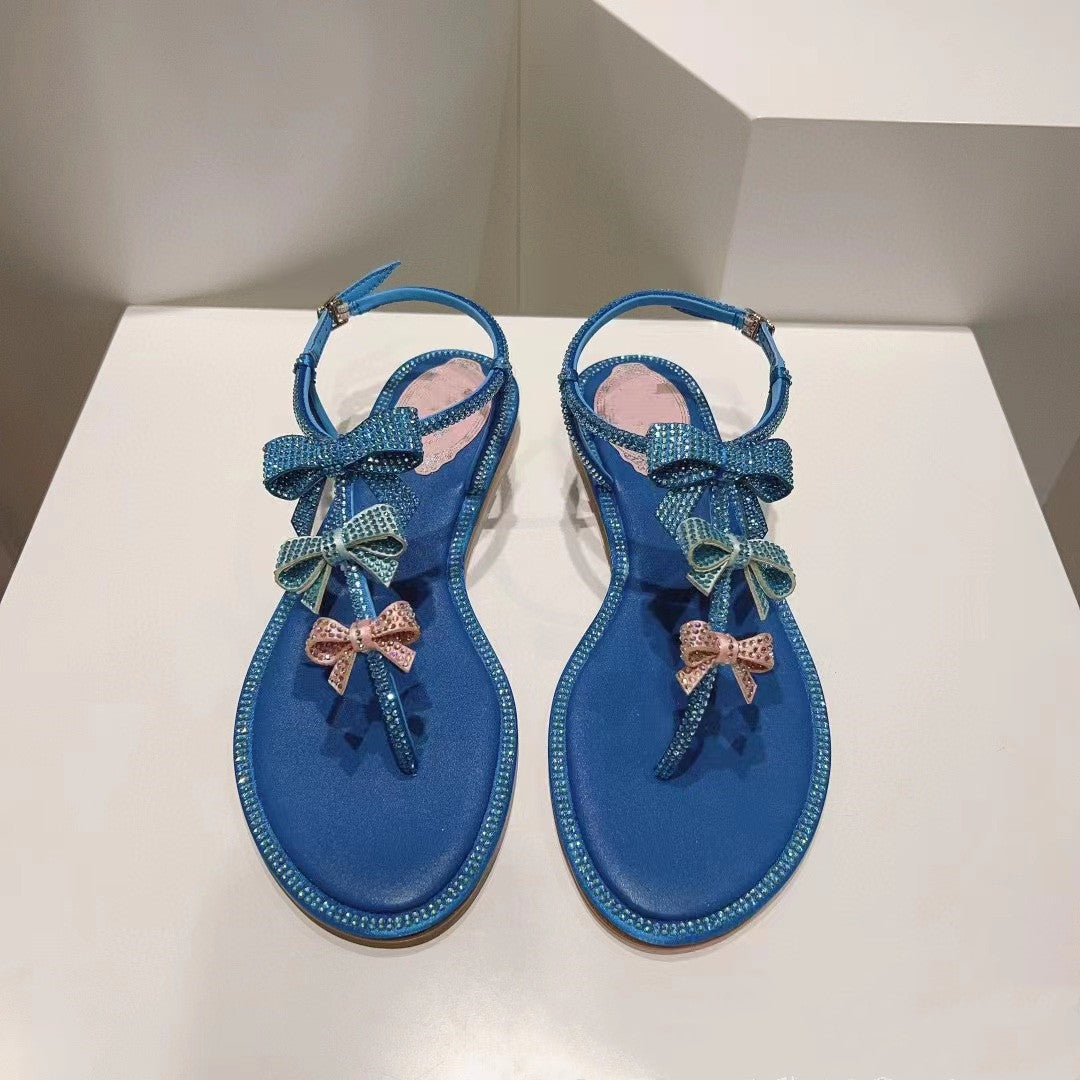 Thessaly | Women’s Orthopedic Rhinestone Butterfly Toe Ring Sandals