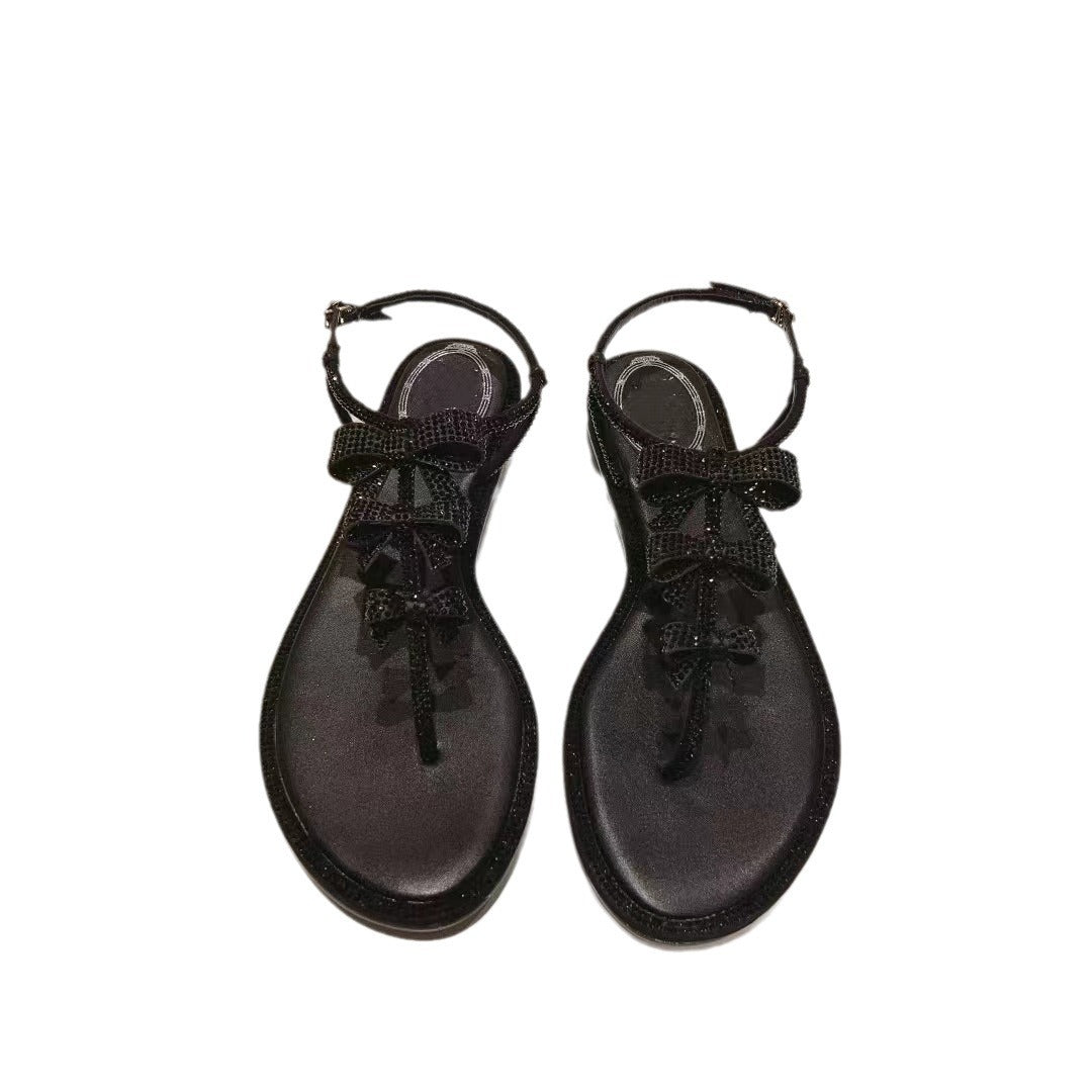 Thessaly | Women’s Orthopedic Rhinestone Butterfly Toe Ring Sandals