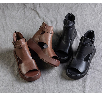 OrthoCare Peep-Toe Ankle Boot Sandals