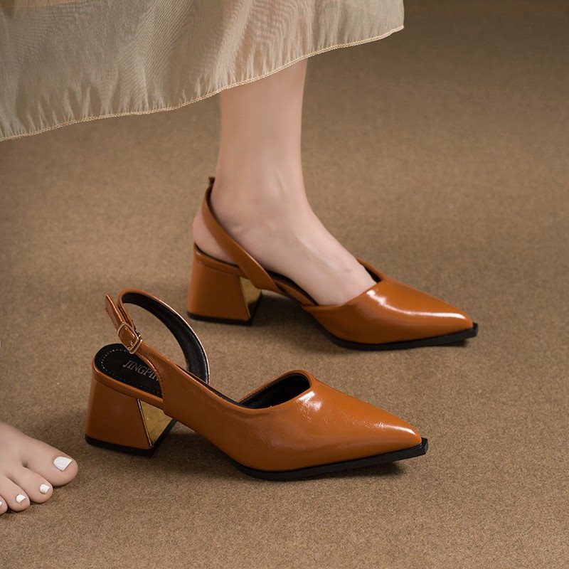 Paolina | Women’s Orthopedic Pointed Toe Slingback Block Heel Pumps