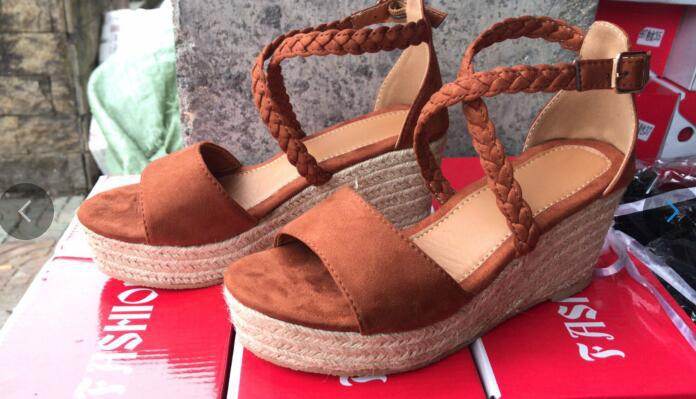 Nivea | Women’s Orthopedic Braided Strap Espadrille Wedge Sandals