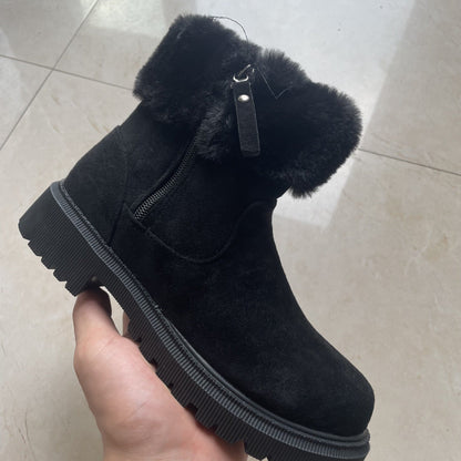 OrthoCare Plush Winter Boots - Side Zipper Comfort
