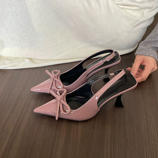 Galadriel | Women’s Orthopedic Bow Pointed Toe Slingback Heels