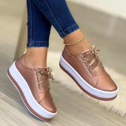 OrthoCare Flat Sneakers With Ribbon - Unique Style And Comfort