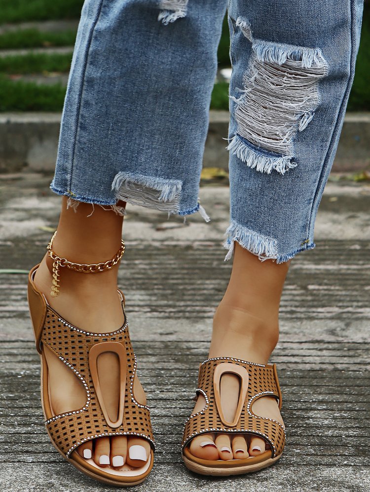 Brynna | Women’s Orthopedic Cutout Comfort Block Heel Sandals