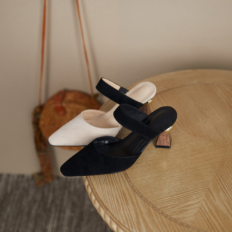 Ailani | Women’s Orthopedic Pointed Toe Mule Block Heel Pumps