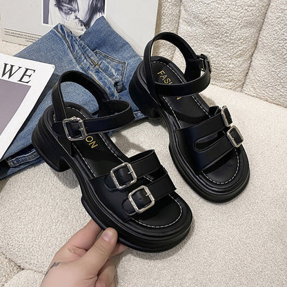 Sienna | Women’s Orthopedic Double Buckle Platform Sandals