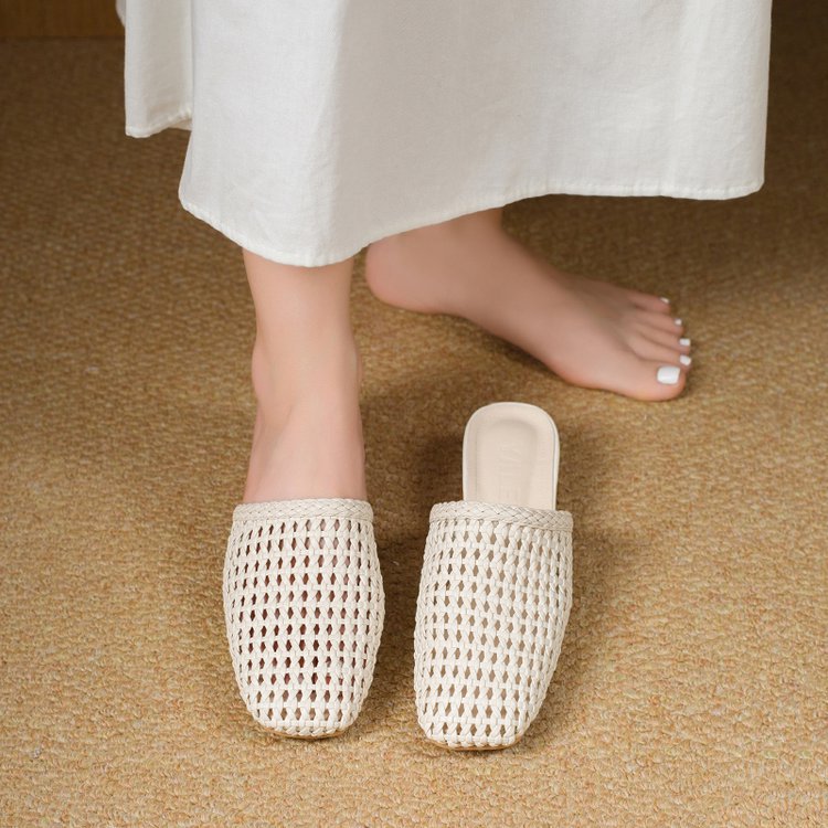 Pearline | Women’s Orthopedic Woven Pointed Toe Mule Heels