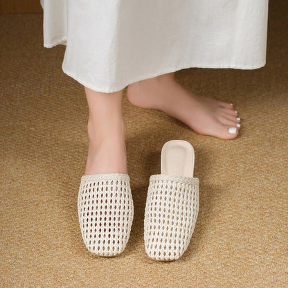 Pearline | Women’s Orthopedic Woven Pointed Toe Mule Heels