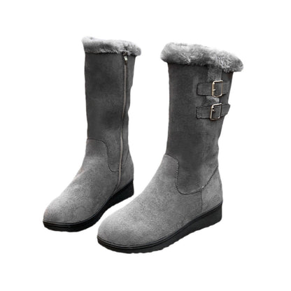 Minh | Orthopedic Faux-Fur Buckle Mid-Calf Winter Boots