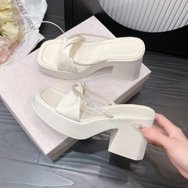 Faunelle | Women’s Orthopedic Cross Strap Platform Heel Sandals