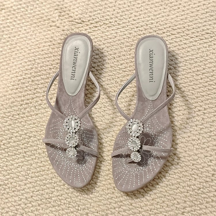 Avielle | Women’s Orthopedic Rhinestone Mesh Slip-On Sandals