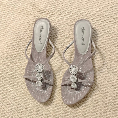 Avielle | Women’s Orthopedic Rhinestone Mesh Slip-On Sandals