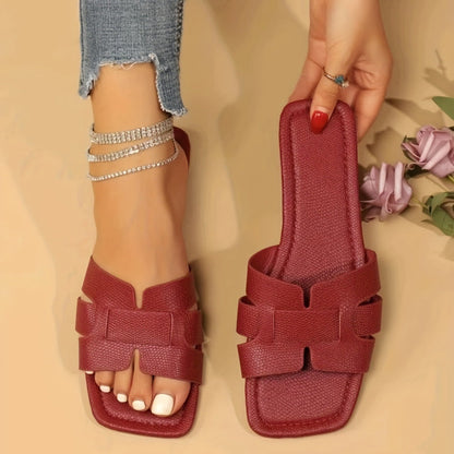 OrthoCare Square-Toe Flat Sandals - Unique Elegance For Summer