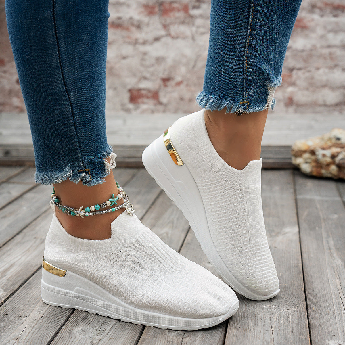 OrthoCare Unique And Comfortable Casual Shoes In Flyknit Mesh