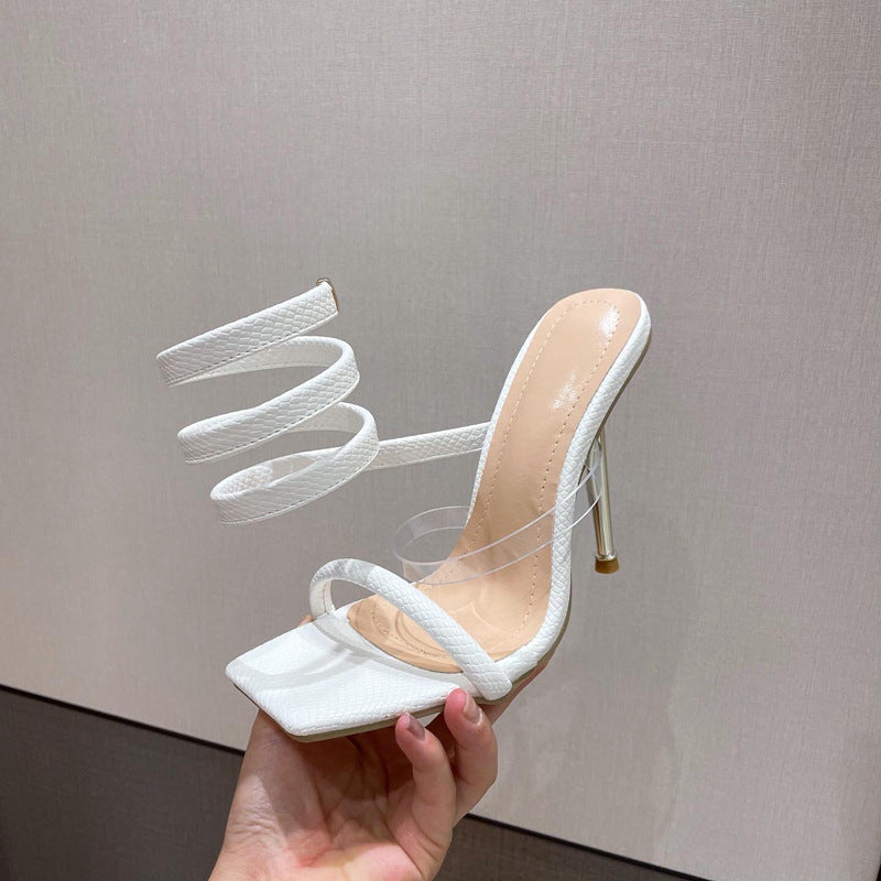 Zanira | Women’s Orthopedic Spiral Strap Stiletto Heel Sandals