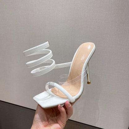Zanira | Women’s Orthopedic Spiral Strap Stiletto Heel Sandals