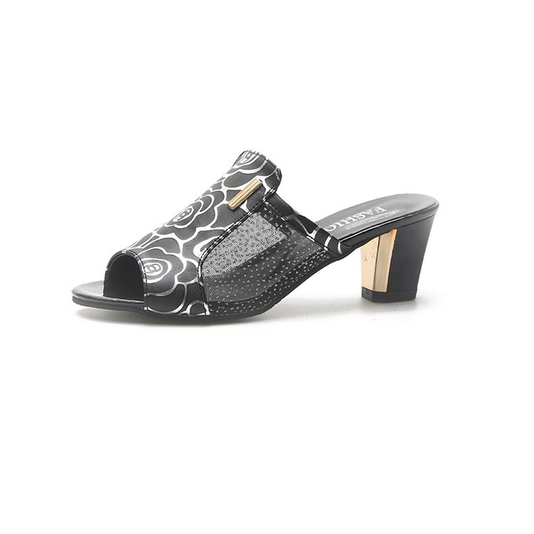 Nerissa | Women’s Orthopedic Rhinestone Mesh Mule Heels