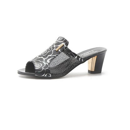 Nerissa | Women’s Orthopedic Rhinestone Mesh Mule Heels