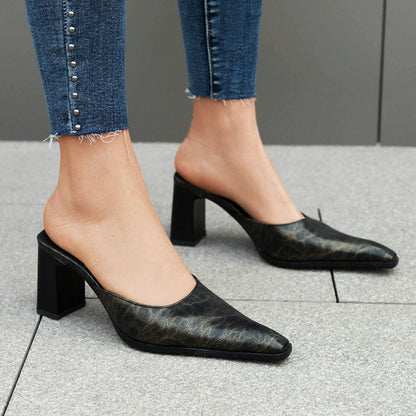 Ezrielle | Women’s Orthopedic Vintage Mule Block Heels