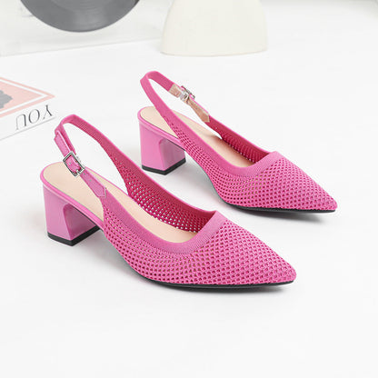 Pomeline | Women’s Orthopedic Woven Pointed Toe Slingback Heels