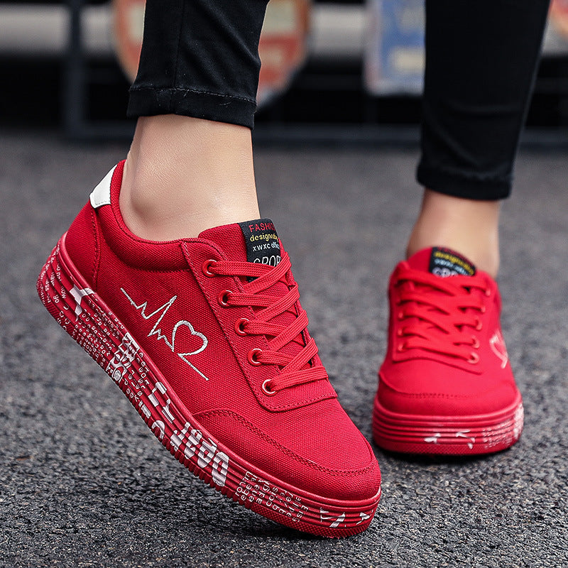OrthoCare Love Print Canvas Shoes For Couples - Unique And Trendy