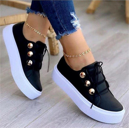 Abby | Orthopedic Lace-up Flats Sneakers Women Rivet Casual Shoes