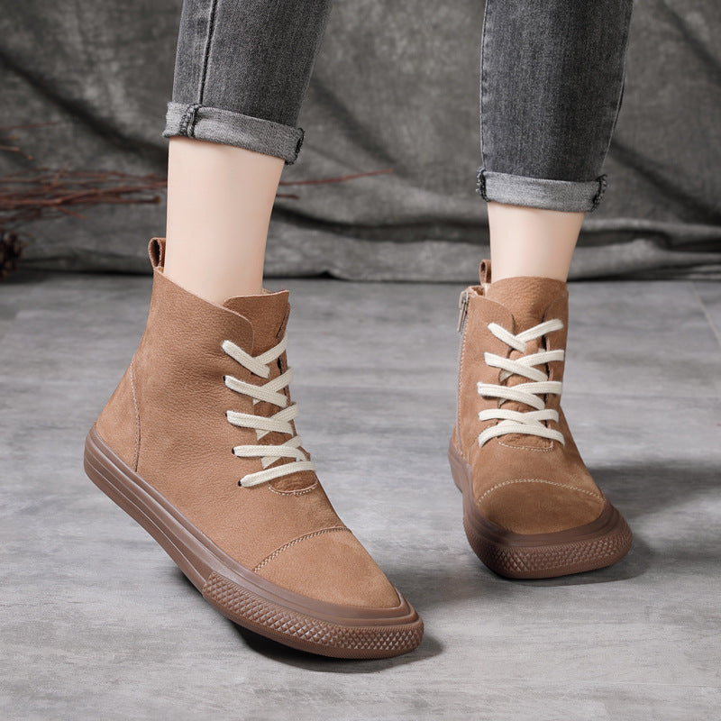 OrthoCare Cowhide Casual Shoes - Square Toe Comfort
