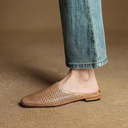 Holland | Women’s Orthopedic Perforated Pointed Toe Mule Flats