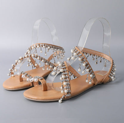 OrthoCare Handcrafted Roman Sandals With Beads  - Unique