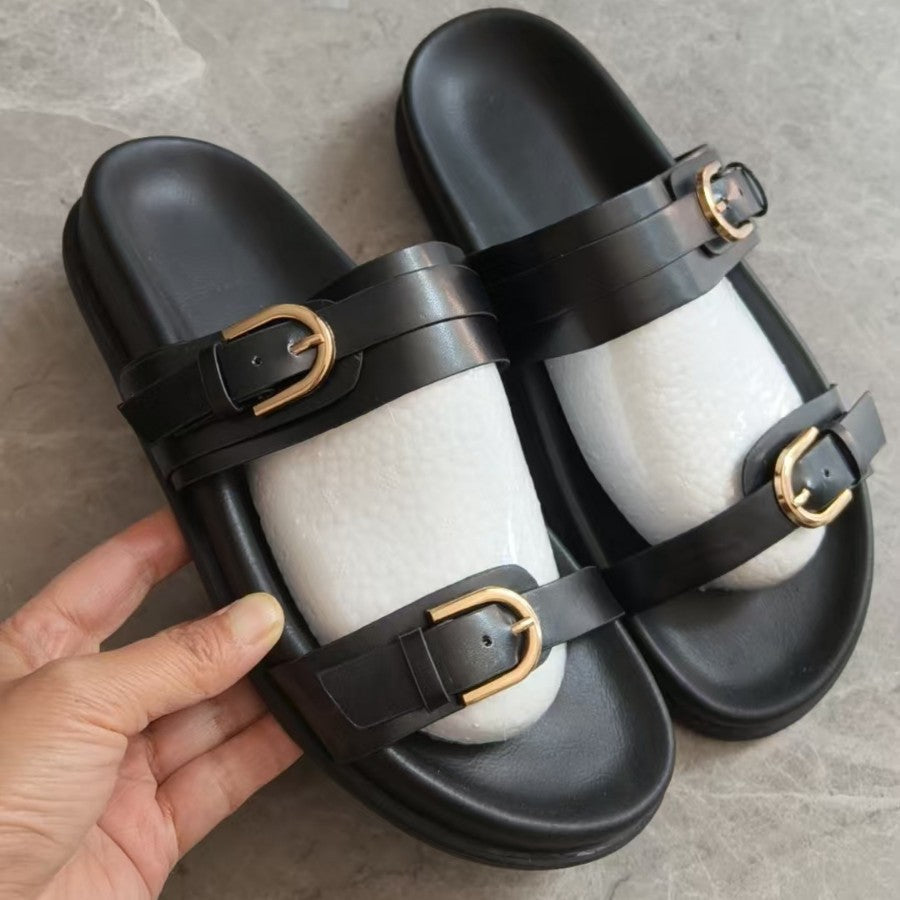 Dove | Women’s Orthopedic Double Buckle Slide Sandals