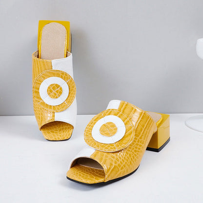 Aelin | Women’s Orthopedic Embellished Block Heel Mule Sandals