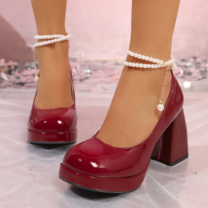 OrthoCare | Platform Mary Jane Block Heel Pumps