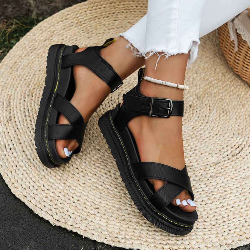 Saskia | Women’s Orthopedic Cross Strap Platform Sandals