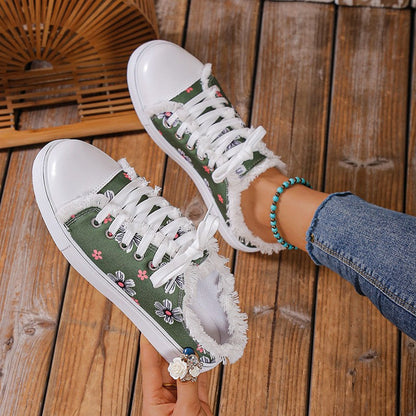 OrthoCare Canvas Shoes - Floral Low-Top Comfort
