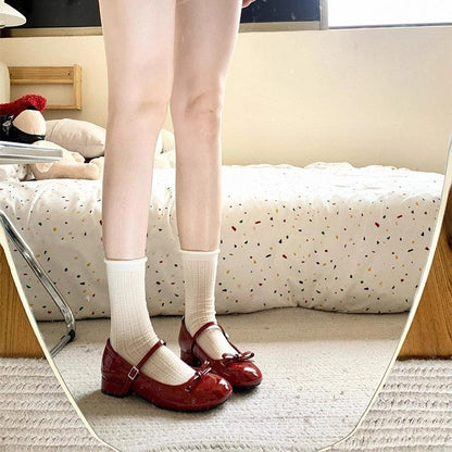 OrthoCare Mary Jane Shoes - Red Supportive Comfort