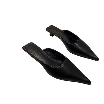 Queniva | Women’s Orthopedic Pointed Toe Mule Heels