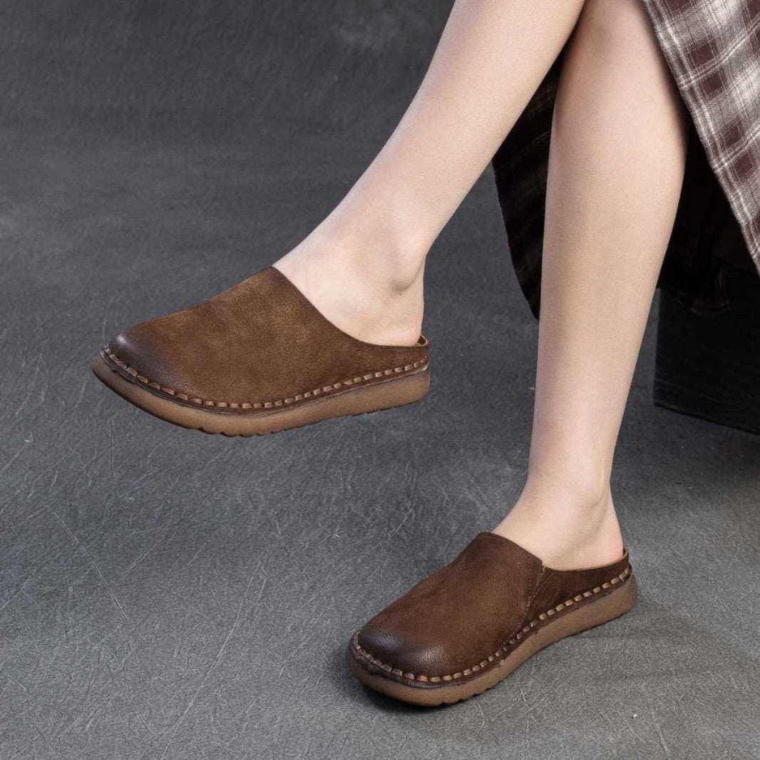 Maren | Orthopedic Soft Leather Slip-On Comfort Mules
