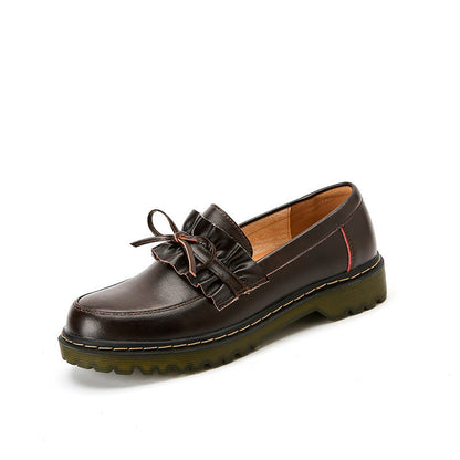 OrthoCare Leather Loafers - Chunky Heel Comfort