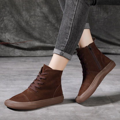 OrthoCare Cowhide Casual Shoes - Square Toe Comfort