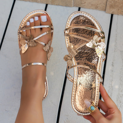 OrthoCare Unique Butterfly Low Heel Sandals  - Summer