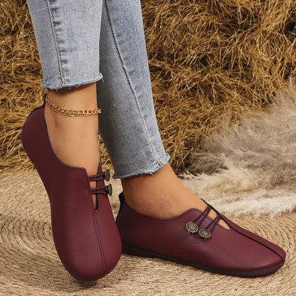 Riviera | Women’s Orthopedic Vintage Button Accent Comfort Loafers